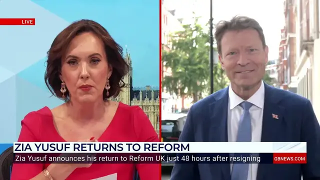 'Video thumbnail for WATCH: 'Vile and horrendous!' Richard Tice says that Zia Yusuf received online abuse before resignation'