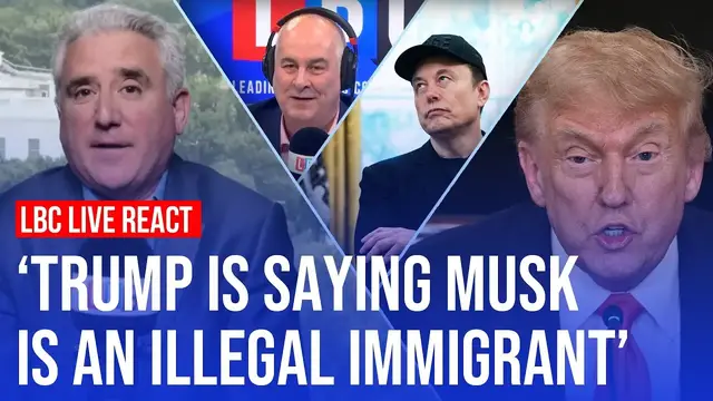 'Video thumbnail for LBC reacts: Musk says Trump is in the Epstein files'
