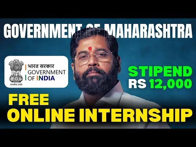 'Video thumbnail for Earn ₹12k/Month & Free Certificate: Maharashtra's Government Online Internship for Everyone'