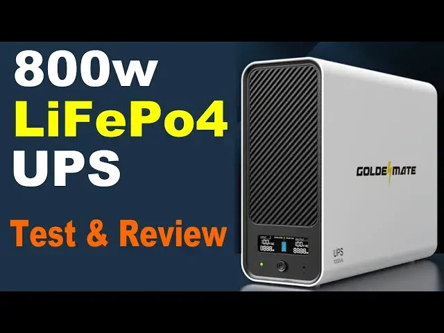 'Video thumbnail for UPS with LiFePo4 Lithium Ion Batteries! GoldenMate Test & #Review - 800w inverter power backup'