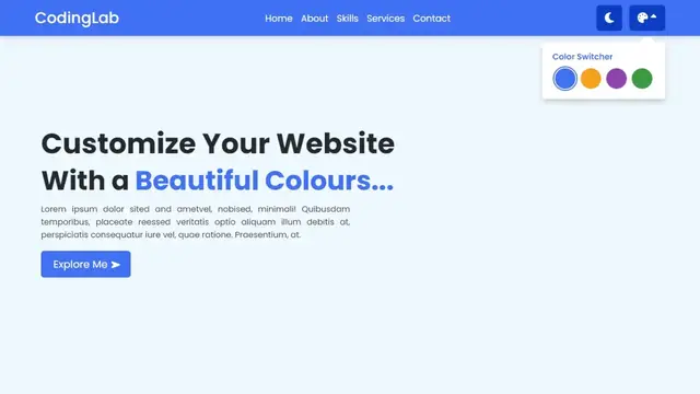 'Video thumbnail for Create a Website in HTML CSS and JavaScript _ Dark_Light Mode _ Theme Colour Switchers'
