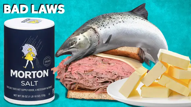 'Video thumbnail for 13 Alleged Bizarre Food Laws In The United States'