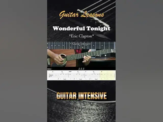 'Video thumbnail for Wonderful Tonight - Eric Clapton | EASY Guitar Lessons TAB - Guitar Tutorial #guitarlessons'