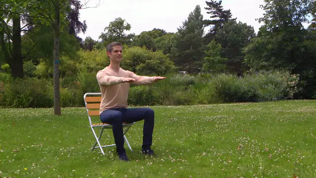 'Video thumbnail for Chair Yoga - Swimming exercise'
