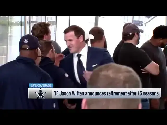 'Video thumbnail for law nation sports: jason witten arrives at retirement conference with family'