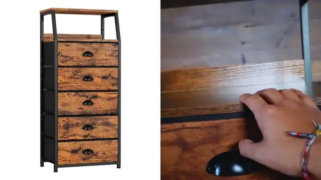 'Video thumbnail for Furnulem Tall 5 Drawers Dresser Assembly And Overview'
