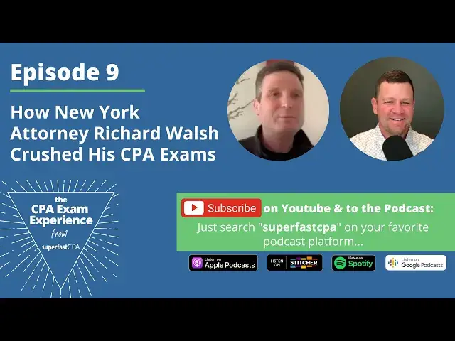 'Video thumbnail for How New York Attorney Richard Walsh Used SuperfastCPA to Crush His CPA Exams'