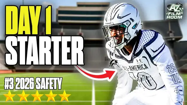 'Video thumbnail for a to z sports film room: jireh edwards, versatile 5-star safety prospect'