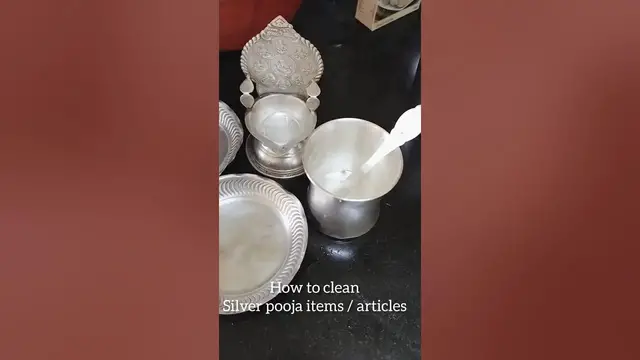 'Video thumbnail for How to clean silver pooja items at home | Clean silver utensils, vessels at home'