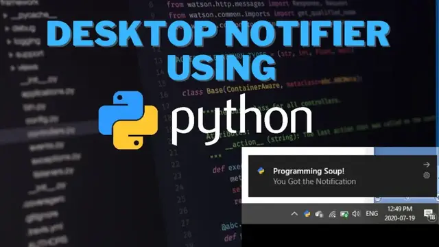 'Video thumbnail for How to make desktop notifier app using Python & Tkinter'