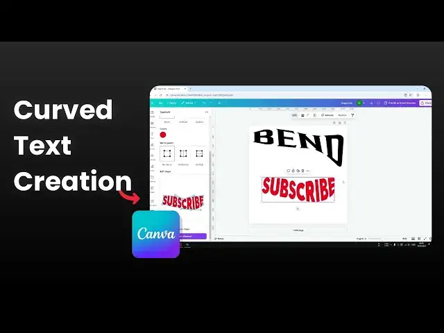 'Video thumbnail for How to Bend Text in Canva'