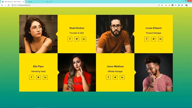 'Video thumbnail for How To Make Team Section Design Using HTML And CSS _ Website Design Tutorial Step by Step'