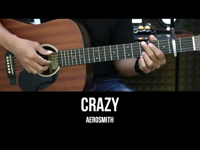 'Video thumbnail for Crazy - Aerosmith | EASY Guitar Lessons for Beginners - Chord & Strumming Pattern'