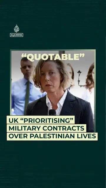 'Video thumbnail for UK "prioritising” military contracts over Palestinian lives'
