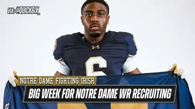 'Video thumbnail for Notre Dame is poised for a clean sweep with three WR recruits this week'