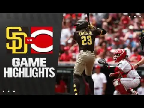 'Video thumbnail for San Diego Padres at Cincinnati Reds Full-Game Highlights! | 06/29/2025'