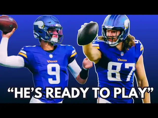 'Video thumbnail for JJ McCarthy is “Ready to Play:" TJ Hockenson Is Confident in Vikings New QB'