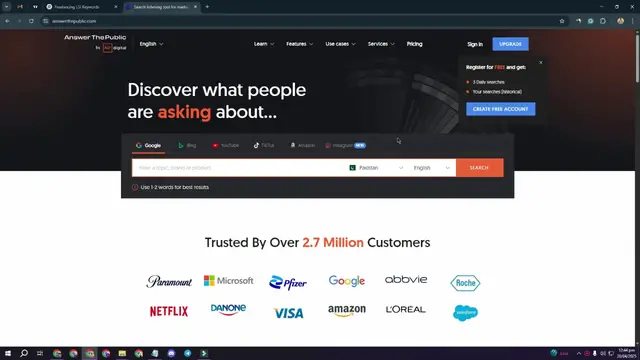 'Video thumbnail for How to use Answer the public SEO Tool'