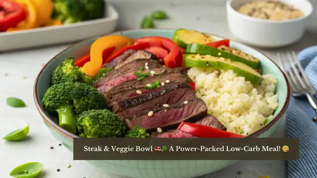 'Video thumbnail for Juicy Steak & Veggie Bowl | Low-Carb Power Meal!'