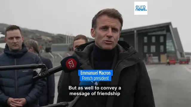 'Video thumbnail for 'Message of solidarity and friendship': Emmanuel Macron visits Greenland'