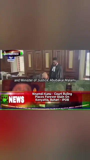 'Video thumbnail for Nnamdi Kanu - Court Ruling Places Forever Stain On Kenyatta, Buhari - IPOB '