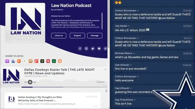 'Video thumbnail for law nation sports: dallas cowboys and seahawks safety discussion after stream upload error'