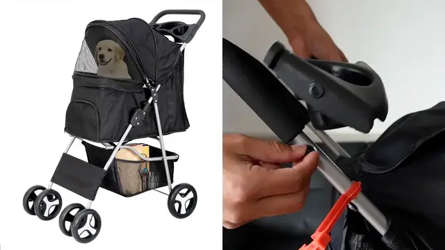 'Video thumbnail for Black Nova Pet Stroller 4 Wheels Review'