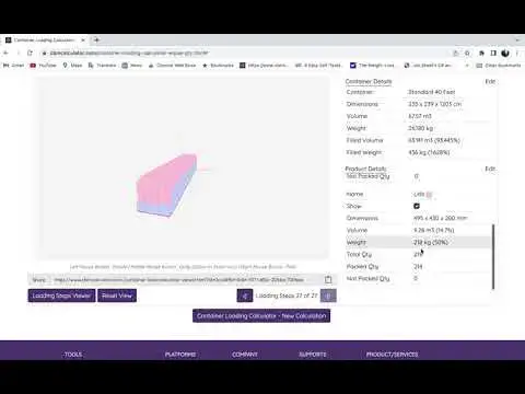 'Video thumbnail for How much equal quantity will require for FCL? (Container Load Planner)'