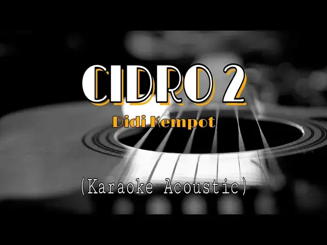 'Video thumbnail for CIDRO 2 ( Lungo Awak Ku - Karaoke ) - Didi Kempot | Karaoke Gitar Akustik + Lirik'