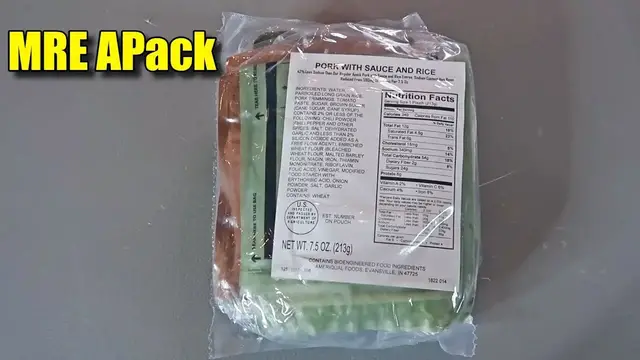 'Video thumbnail for Disaster Relief APack MRE Given in NC Tase Test'