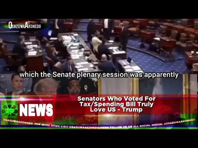'Video thumbnail for Senators Who Voted For Tax, Spending Bill Truly Love US - Trump'