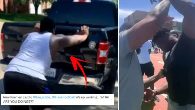 'Video thumbnail for #Cowboys Tyler Smith Pushes Trucks For Cardio & Working Out With Von Miller & D Ware + More'