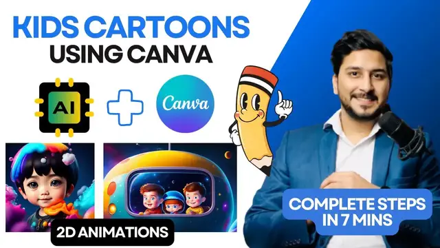 'Video thumbnail for How To Make Kids Cartoons Using Canva + AI in Just 7 Mins'