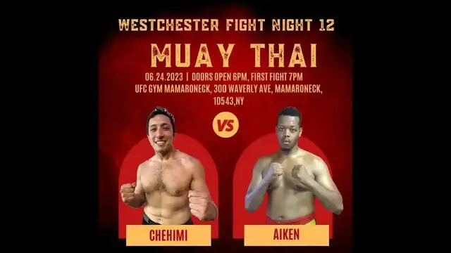 'Video thumbnail for stream punk sports: hami chehimi vs dajean akien - intense muay thai fight night action!'