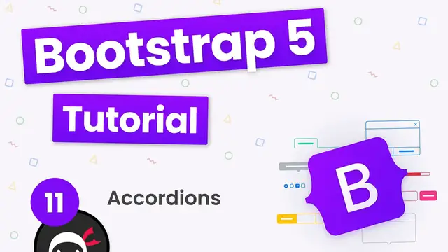 'Video thumbnail for Bootstrap 5 Crash Course Tutorial #11 - Accordions'