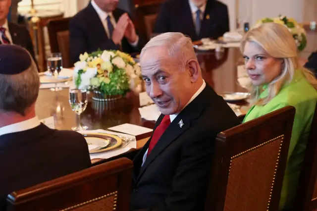 'Video thumbnail for Netanyahu, Trump answer questions on Gaza forced relocation plan'