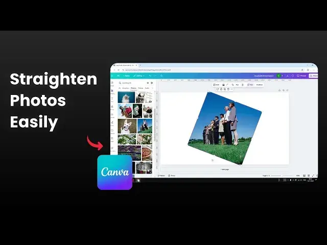 'Video thumbnail for How to Straighten Photo in Canva'
