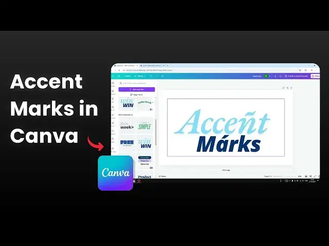 'Video thumbnail for How to Add Accent Marks in Canva'