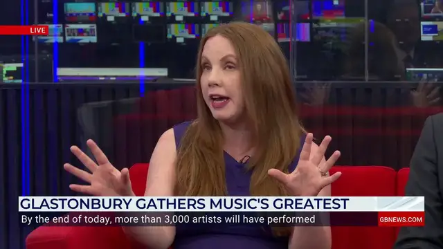 'Video thumbnail for WATCH: GB News panel react to 'primary school bangers' selling out fields at Glastonbury'