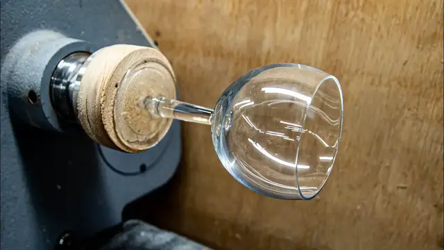 'Video thumbnail for Woodturning - GLASS to Hybrid Wine Glass'
