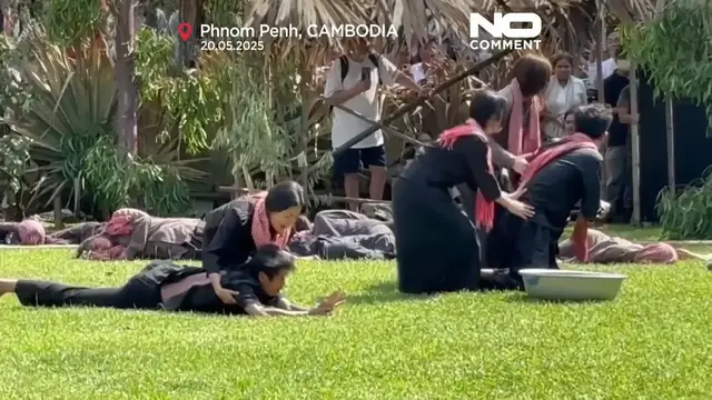 'Video thumbnail for Cambodians remember Khmer Rouge victims 50 years on'