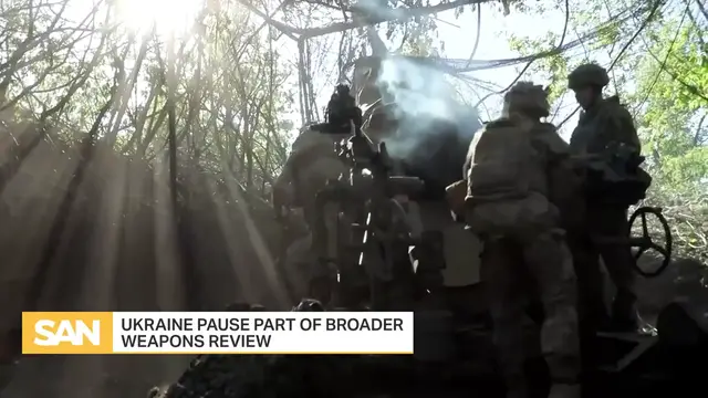 'Video thumbnail for Ukraine weapons freeze tied to sweeping Pentagon stockpile review'