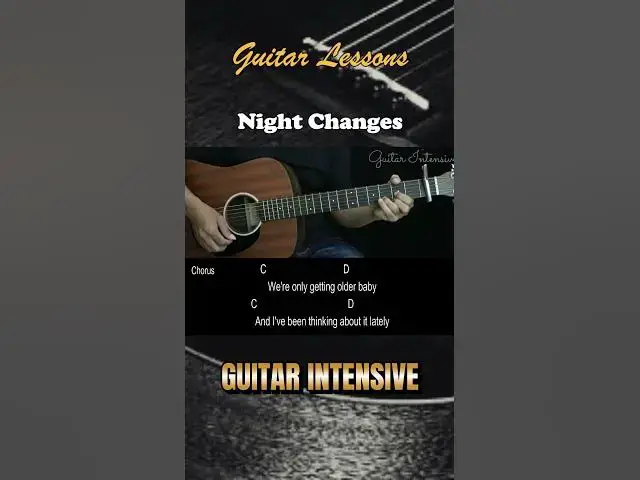 'Video thumbnail for Night Changes - One Direction | EASY Guitar Tutorial with Chords / Lyrics'