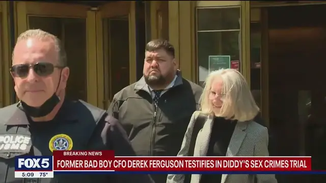 'Video thumbnail for Former hotel security guard says Diddy bribed him; former Bad Boy CFO testifies'