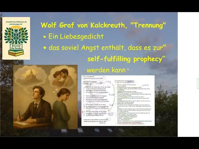 'Video thumbnail for Liebesverlust als "self-fulfilling prophecy?  Wolf Graf von Kalckreuth, "Trennung" und nicht nur er!'
