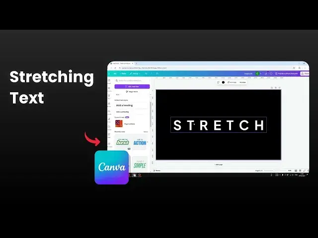 'Video thumbnail for How to Stretch Letters in Canva'