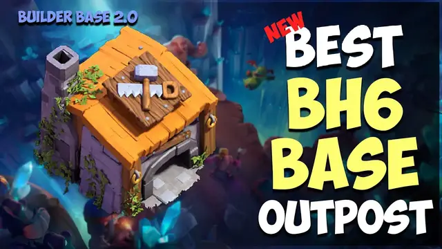'Video thumbnail for New BH6 Base with OUTPOST (Builder base 2.0) | Best Builder Hall 6 Base Link | Clash of Clans #2'