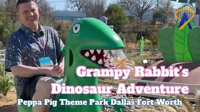 'Video thumbnail for Grampy Rabbit’s Dinosaur Adventure at Peppa Pig Theme Park Dallas Fort Worth'