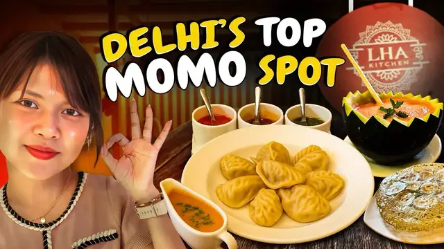 'Video thumbnail for Trying Kothey Momo & Jhol Momo at Lha Kitchen | Must-Try Nepali Momos in Delhi'