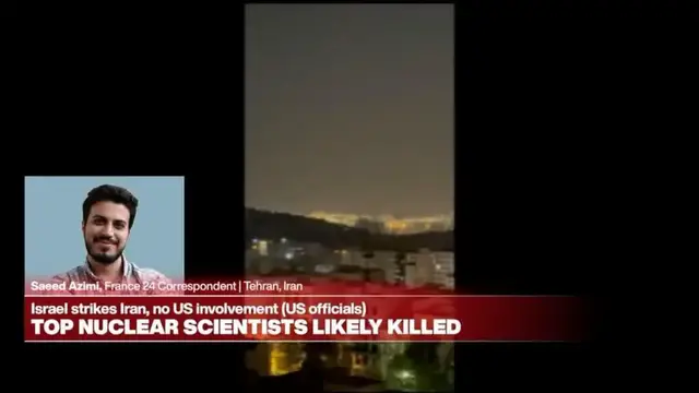 'Video thumbnail for Israeli strikes kill top Iranian commanders, nuclear scientists, civilians'